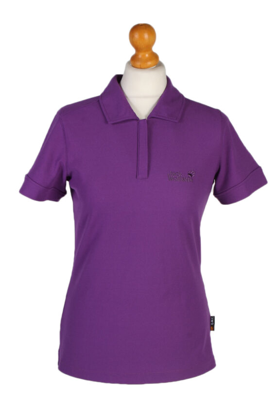 Jack Wolfskin Polo Shirt 90s Retro Purple S