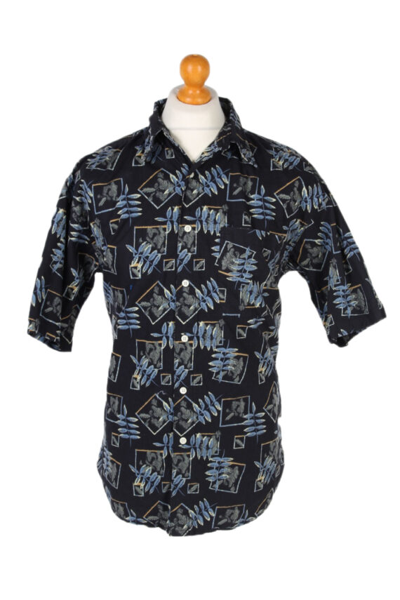 Hawaiian Shirt 90s Retro Summer Aloha Navy M