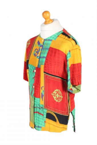 Vintage Crazy Fashion Designer Hawaiian Shirt S Multi SH3423-97484