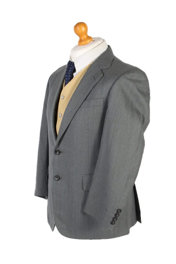 Vintage Burberry's Plain Classic Blazer Jacket Chest 40 Grey HT2360-99155
