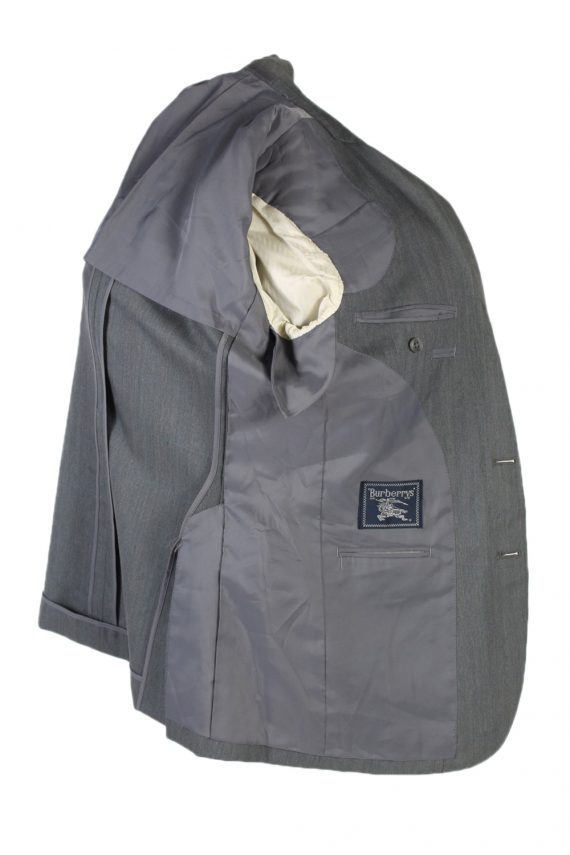Vintage Burberry's Plain Classic Blazer Jacket Chest 40 Grey HT2360-99157