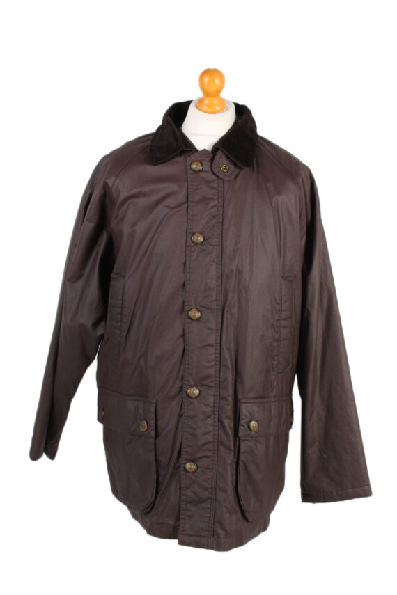 Waxed Jacket Vintage 90s Casual Rover & Jakes XL Brown -C1272-0