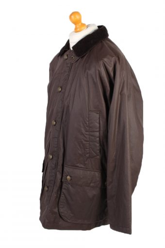 Waxed Jacket Vintage 90s Casual Rover & Jakes XL Brown -C1272-101028