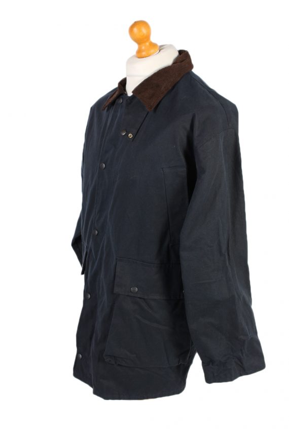 Vintage Waxed Jacket Long Sleeve Winter Mc Neal S Navy