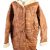 Vintage Fur Lined Coat Sheepskin Leather M Camel