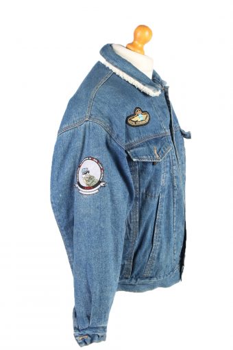 Vintage Joy Denim Jacket Sherpa L Blue -DJ1504-103495