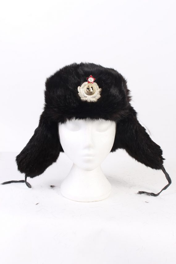 Vintage Fur Hat Russian Style Arm C.C.C.P