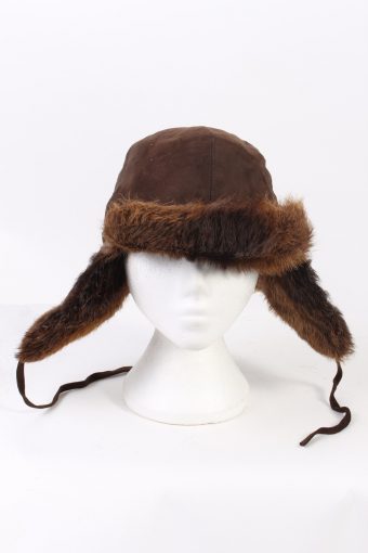 Vintage Fur Hat European Style Faux Brown HAT372-102973