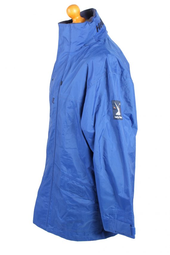 Vintage Helly Hansen Waterproof Rain Coat S Blue