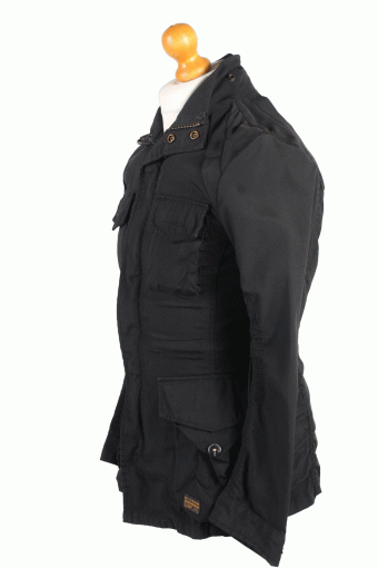 G-Star Casual Coat Zipper Pockets M Black C1431-104430