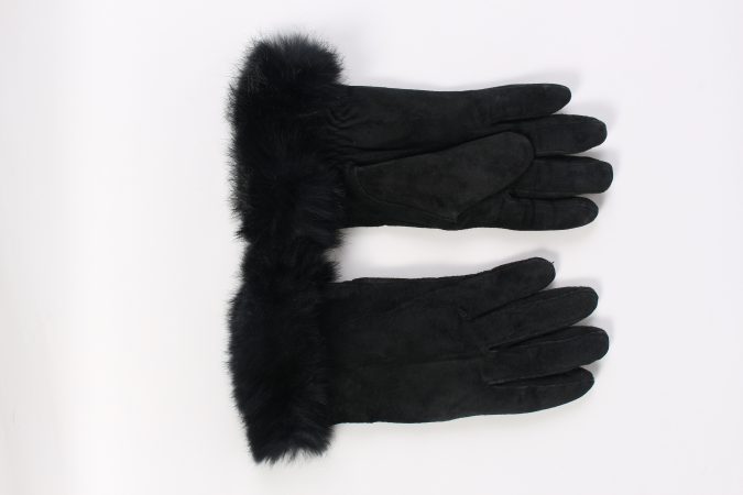 Vintage Leather Gloves Driving Smart 6 inches Black
