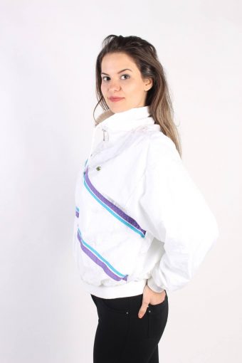 Vintage Lacoste Tracksuits Top Shell Sportswear L White -SW2330-106139