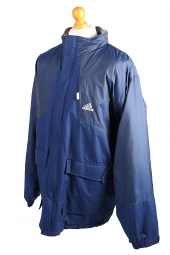 Vintage Puffer Jacket Puffer Coat Adidas XXL Blue