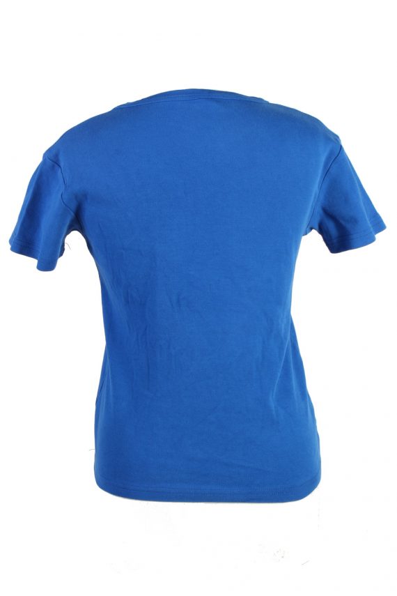 Women T-Shirt 90s Retro Shirt Blue M