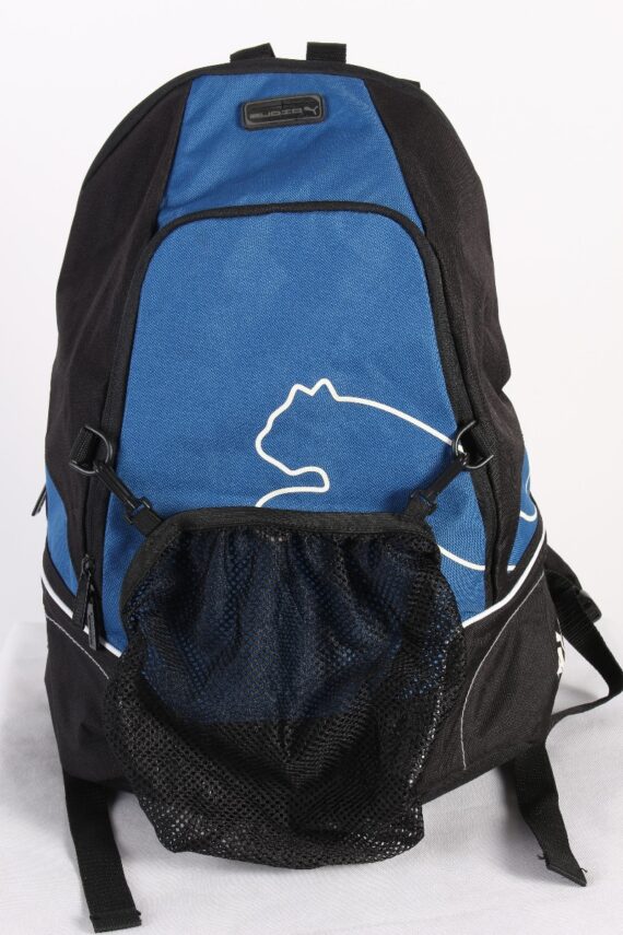 Vintage Puma Backpack Bag Unisex Sport Black Blue