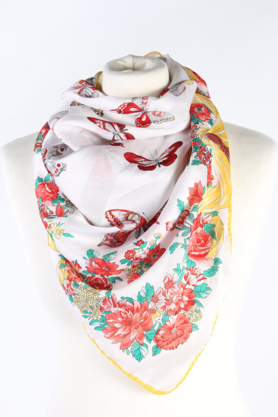 Vintage Scarf Butterfly Printed Multi Colour