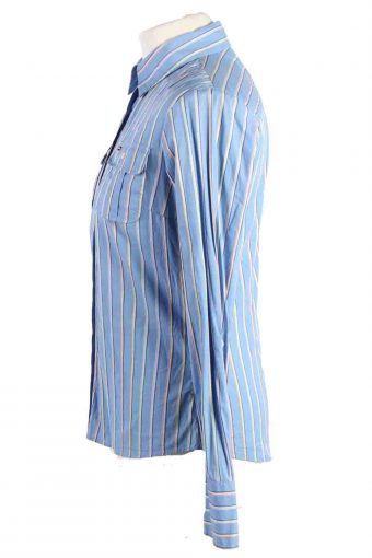 Tommy Hilfiger Shirt Long Sleeve 90s Women Blue S