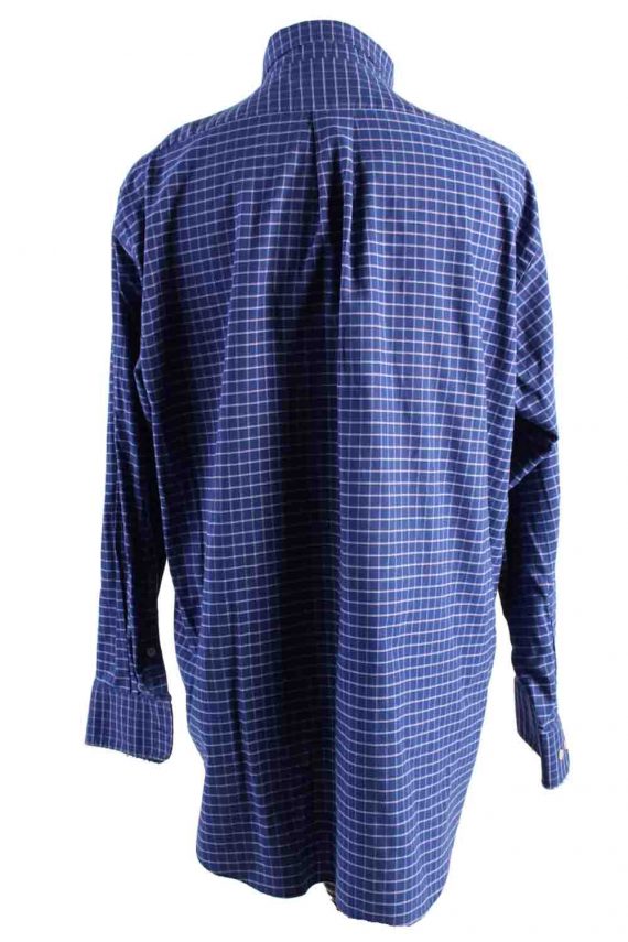 Vintage Mens Chaps Wrinkle Free Regular Fit Long Sleeve Shirts XL Blue SH3907-115169