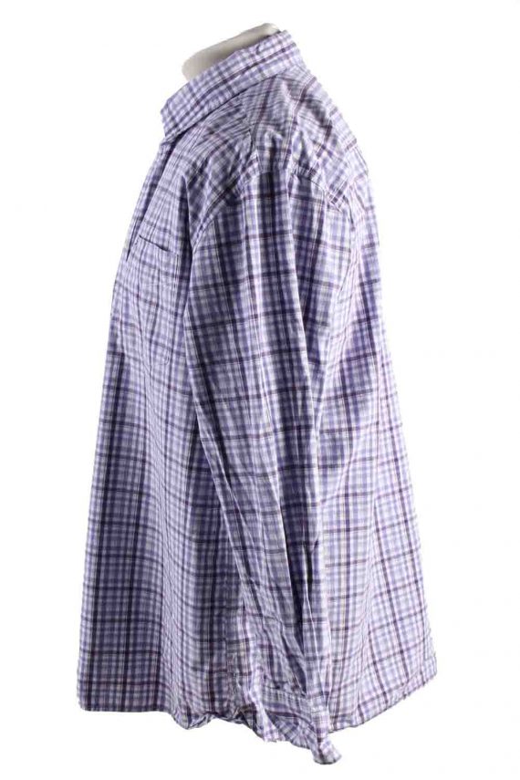 Mens Tommy Hilfiger Checke Printed Long Sleeve Shirts Lilac XL