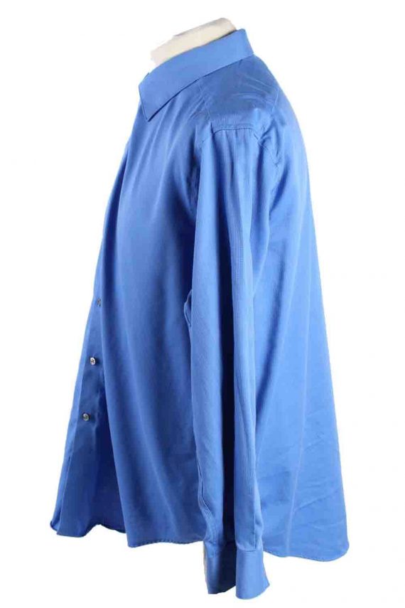 Vintage Mens Calvin Klein Slim Fit Non Iron Long Sleeve Shirts XL Blue SH3926-115244