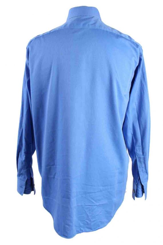 Vintage Mens Calvin Klein Slim Fit Non Iron Long Sleeve Shirts XL Blue SH3926-115245
