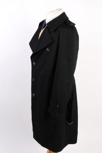 Vintage Classic Trench Coat Chest 46 Black