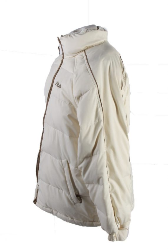 Vintage Fila Winter Puffer Coat S White
