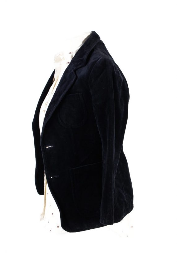 Vintage Soft Velvet Jacket Dark Blue
