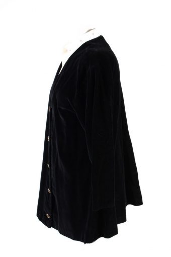 Vintage Soft Velvet Jacket Black -C1648-117811