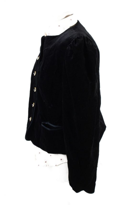 Vintage Soft Velvet Jacket 42 Black