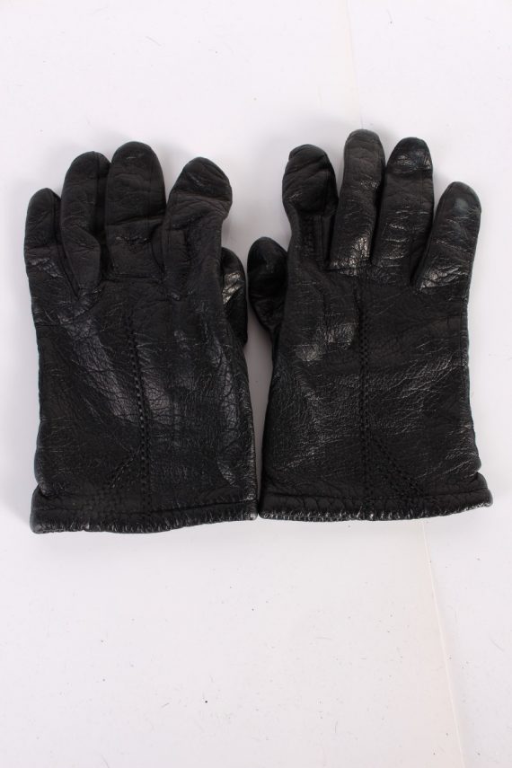 Vintage Leather Gloves Lining 7 Black