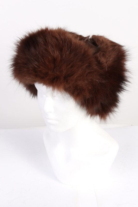 Vintage Fur Country Style Genuine Hat Brown HAT456-0