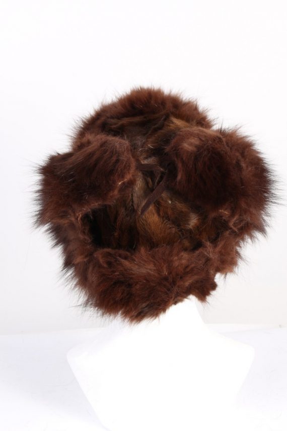 Vintage Fur Country Style Genuine Hat Brown HAT456-117253
