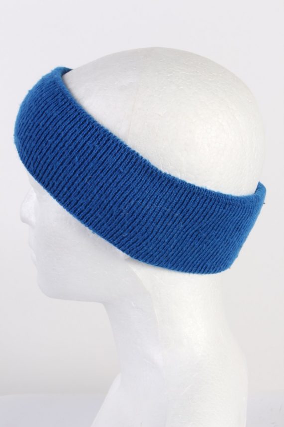 90s Knit Headband Blue