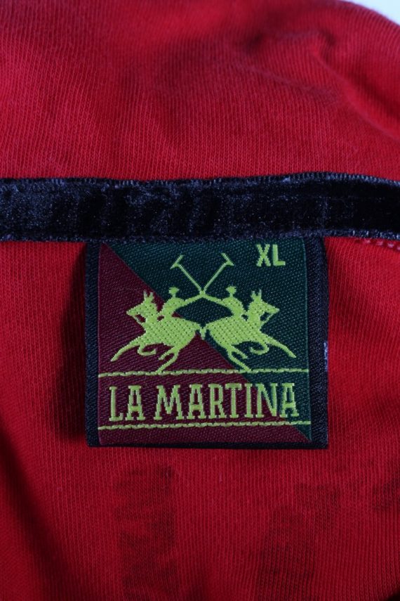 La Martina Polo Shirt 90s Retro Red L