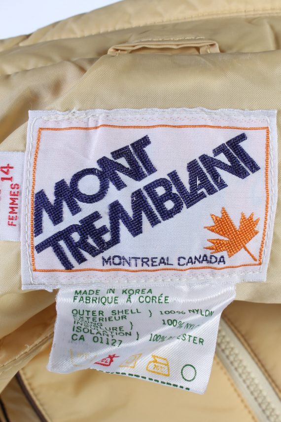 Vintage Mont Tremblant Zip Fasten Ski Snowboarding Jacket 14 Yellow -C1693-120901