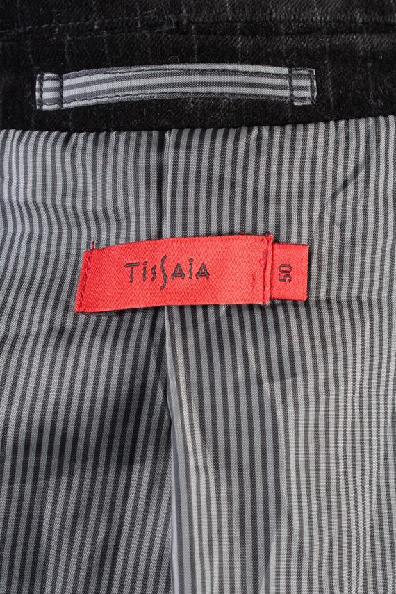 Vintage Tissaia Soft Velvet Blazer Jacket 50 Black