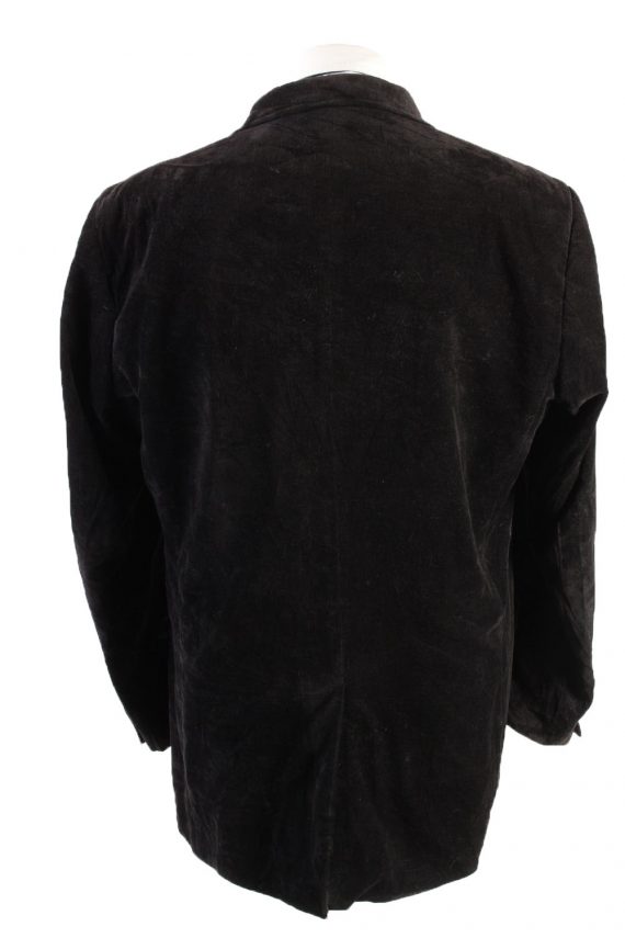 Vintage Springfield Soft Velvet Blazer Jacket 54 Black -C1738-121135