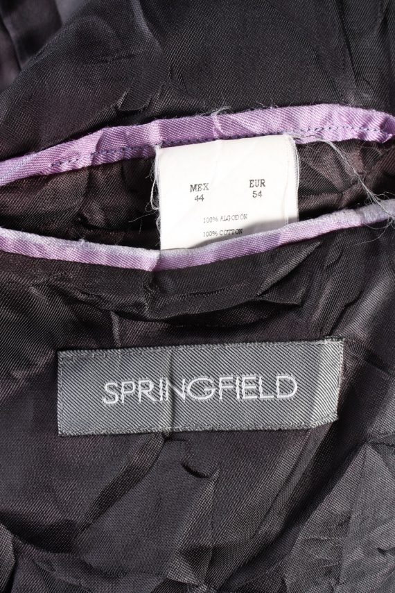 Vintage Springfield Soft Velvet Blazer Jacket 54 Black -C1738-121136
