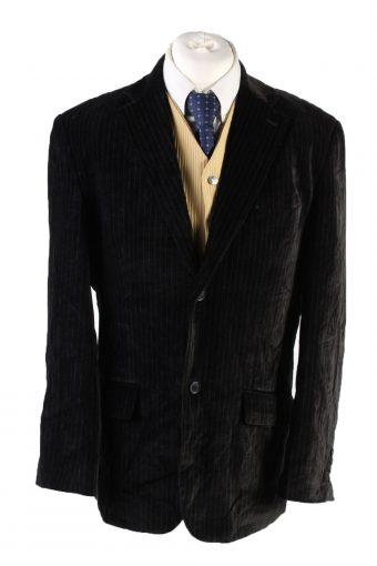 Vintage Frascati Soft Velvet Blazer Jacket 50 Black