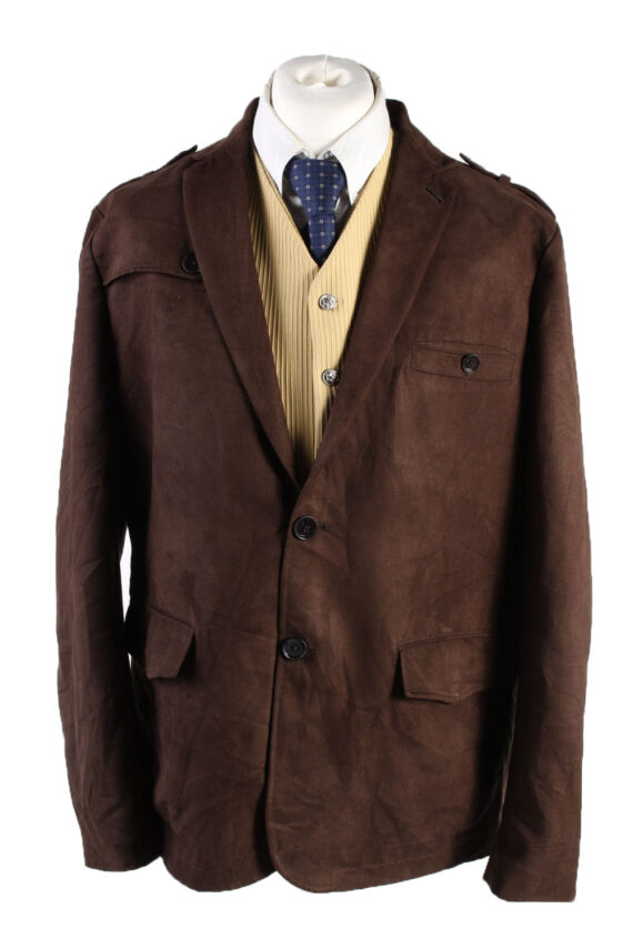 Vintage Per Luomo Soft Velvet Blazer Jacket 58 Brown -C1749-0