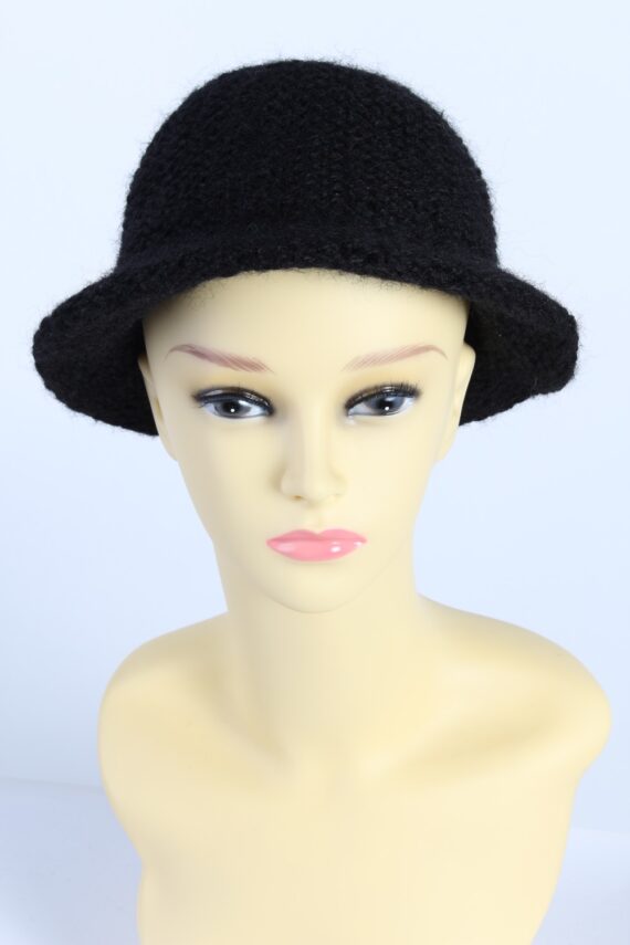 Vintage Knit Winter Hat With Small Brim Lined Casuals