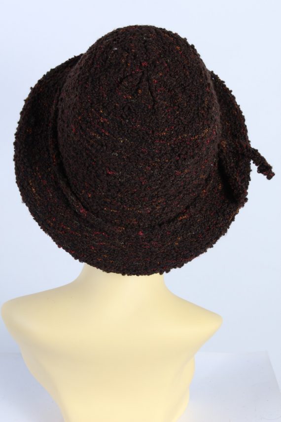 Vintage Knit Winter Hat Brimmed Wool Blended