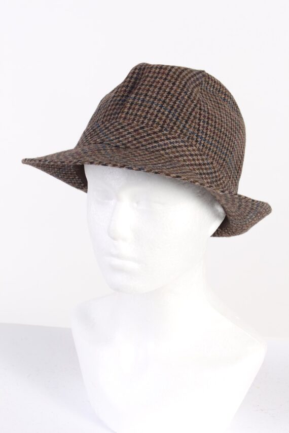 Vintage Chic 1980s Fashion Trilby Hat Multi HAT682-0