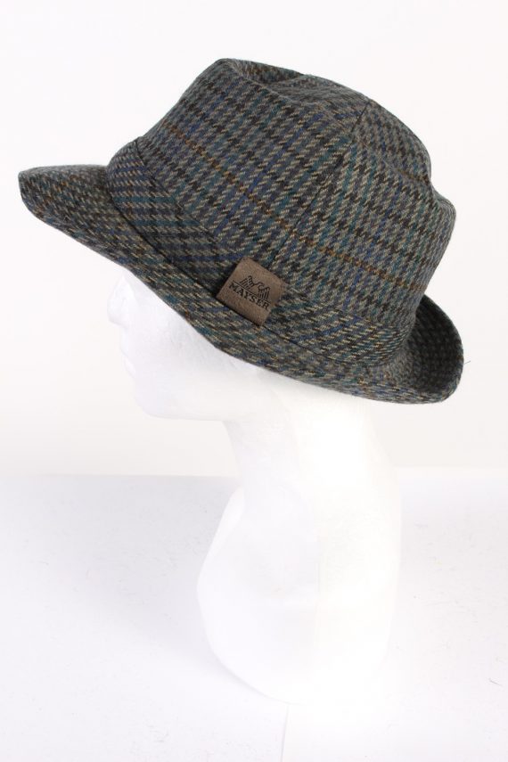 Vintage Mayser 1980s Fashion Trilby Hat Multi HAT687-120135
