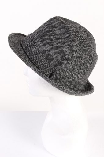 Vintage Tiolo 1980s Fashion Trilby Hat Grey HAT739-120445