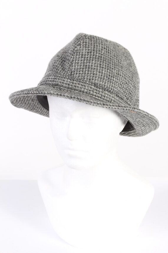 Vintage 1980s Fashion Trilby Hat Grey HAT766-0