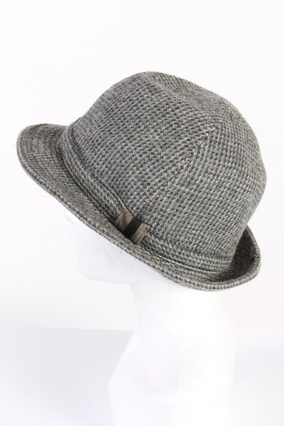 Vintage 1980s Fashion Trilby Hat Grey HAT766-120501