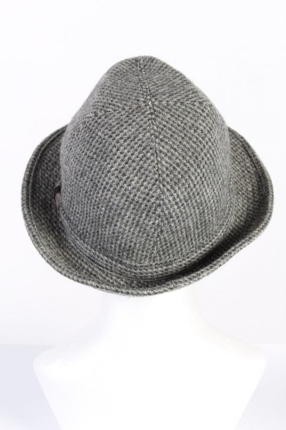 Vintage 1980s Fashion Trilby Hat Grey HAT766-120502