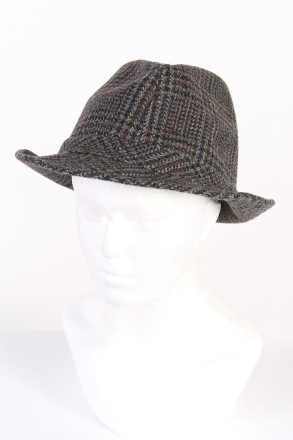 Vintage C&A Canda 1980s Fashion Trilby Hat Grey HAT788-0